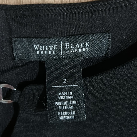 White House Black Market Sheath MIDI Dress Black and White - Picture 2 of 6